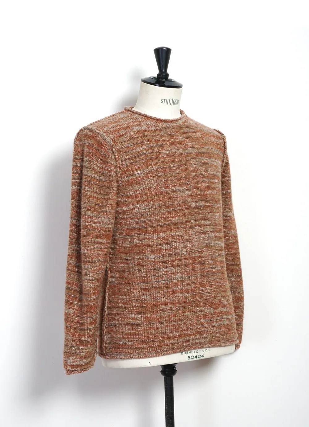 VARIED STRIPE | Merino & Cashmere Tunic Sweater | Clementine