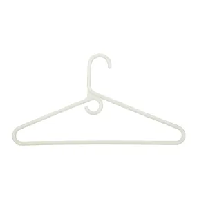 White Plastic Heavy-Duty Shirt Hangers (18-Pack)