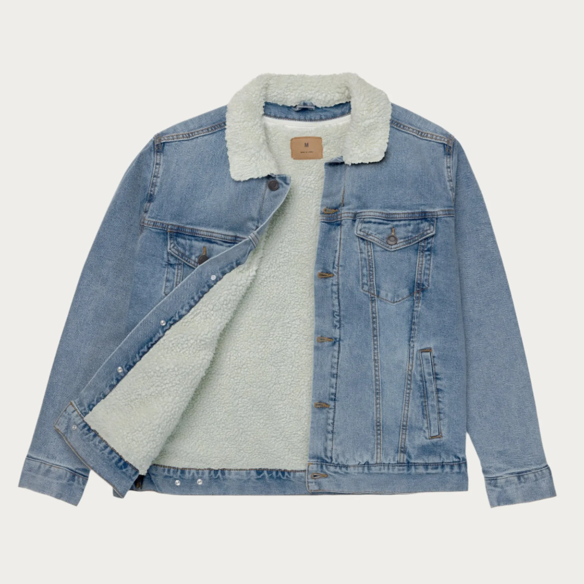 Wild Wild Midwest Unisex denim sherpa jacket