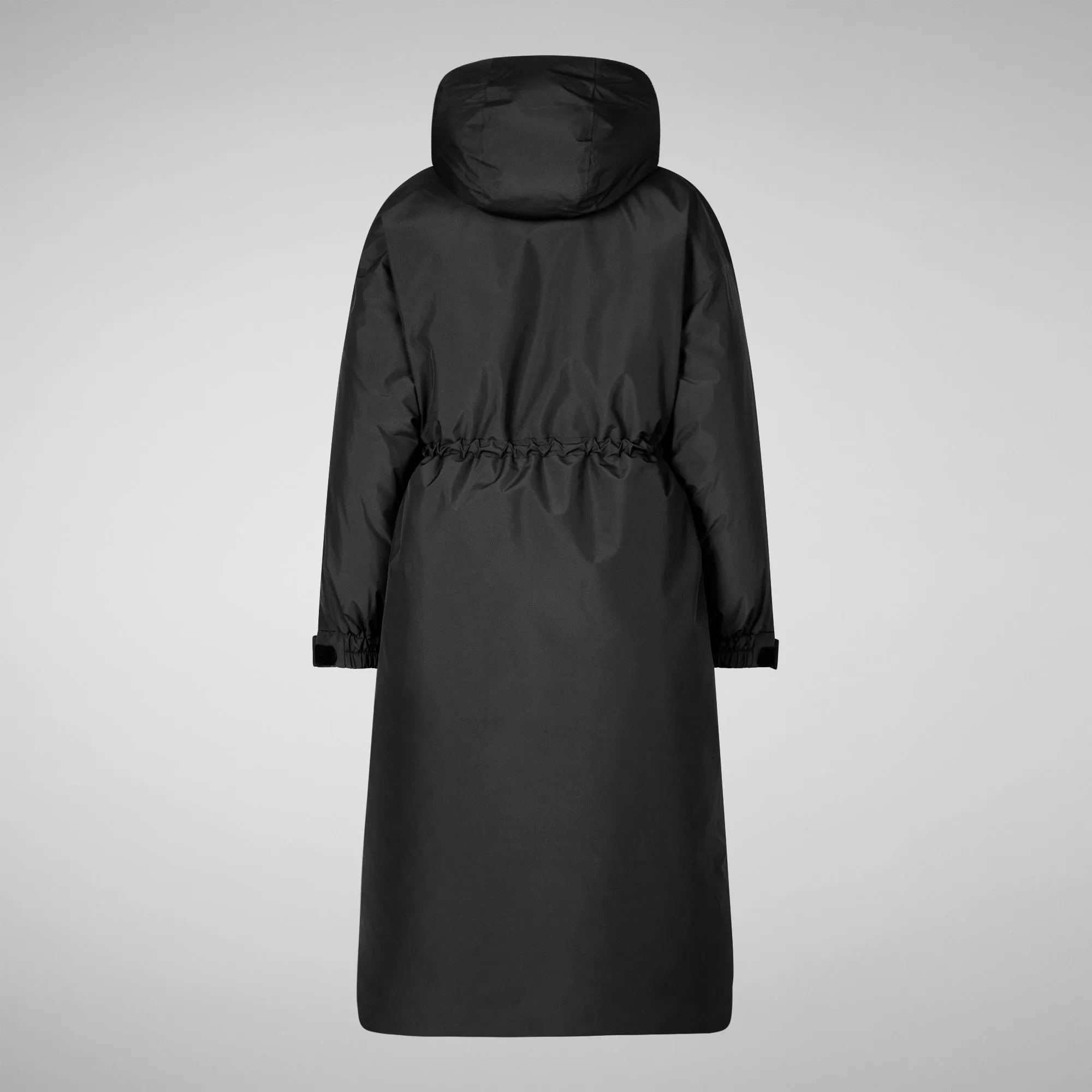 Woman's hooded parka Reira in black