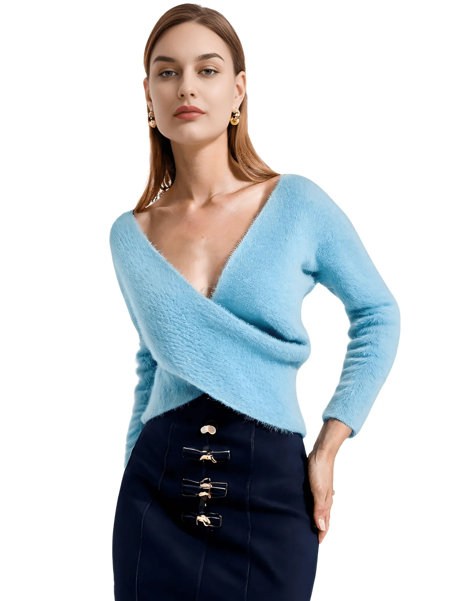 Women's Fluffy Crop Sweater