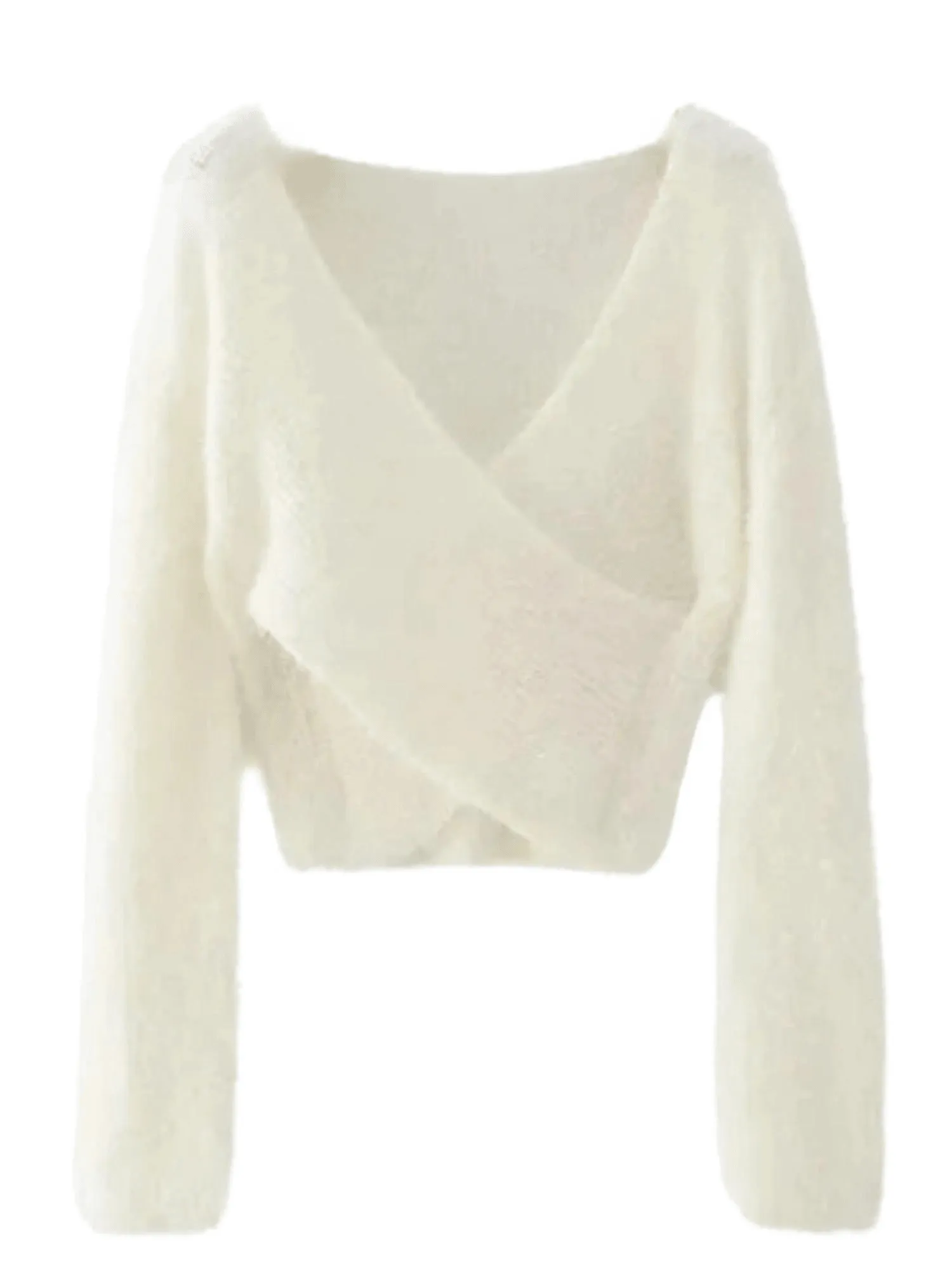 Women's Fluffy Crop Sweater