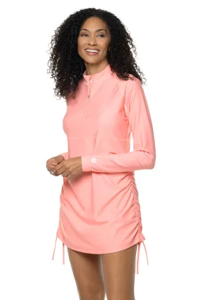 Women's Lawai Ruche Swim Shirt  |  Peachy Pink