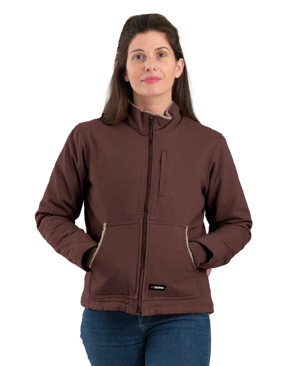 Women's Sherpa-Lined Softstone Duck Jacket