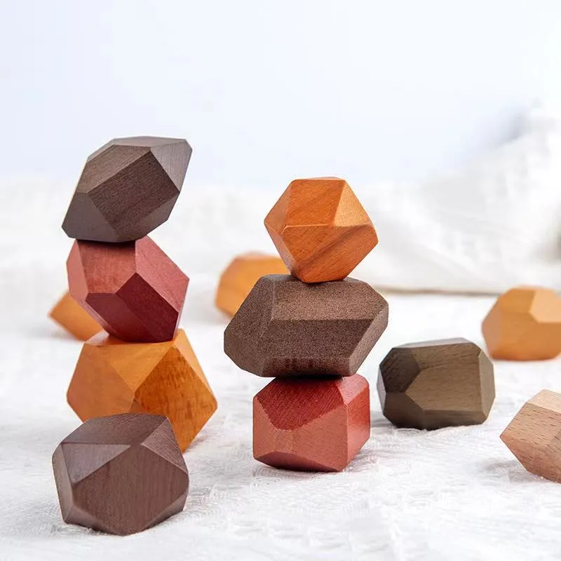 Wooden Balance Blocks 10pcs/16pcs different styles - Open Ended Toys