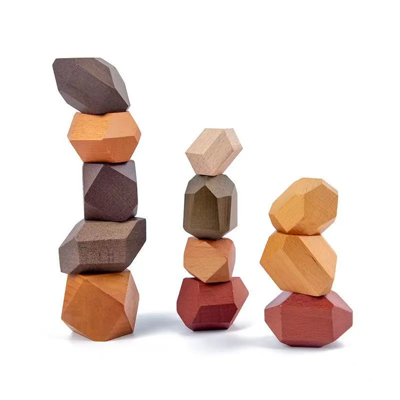 Wooden Balance Blocks 10pcs/16pcs different styles - Open Ended Toys