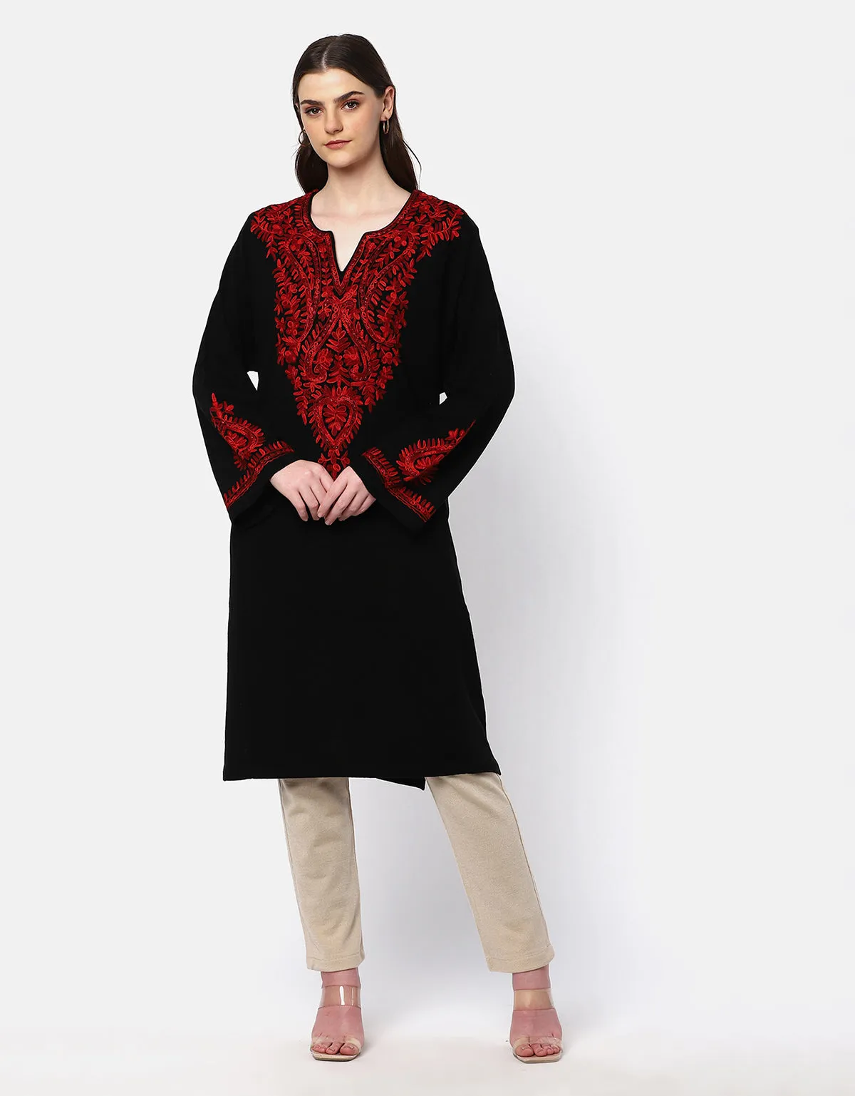 Woolen Kashmiri Embroidered Phiran